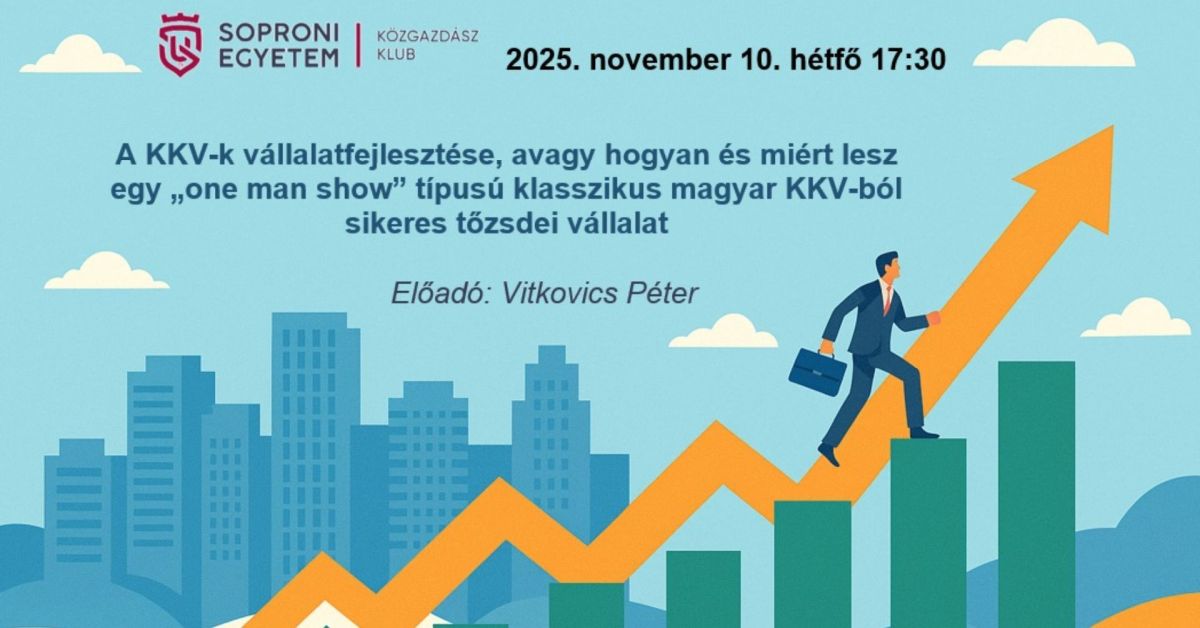 Meghívó a Lámfalussy Kar Közgazdász Klubjának novemberi előadására